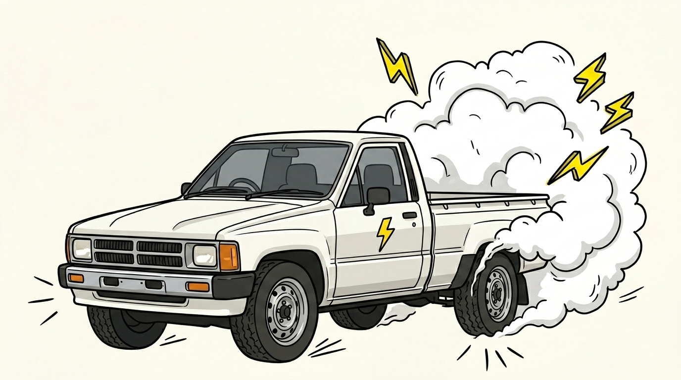 Burnouts in an electric ute