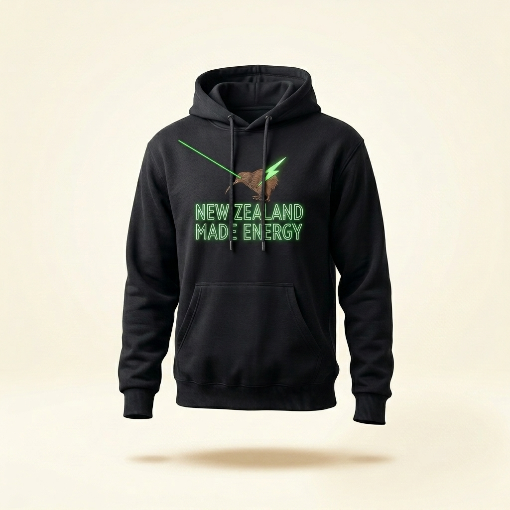 New Zealand-made energy hoodie