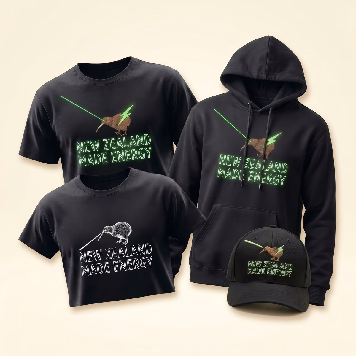 Operation Laser Kiwi merch - t-shirts, hoodie and cap
